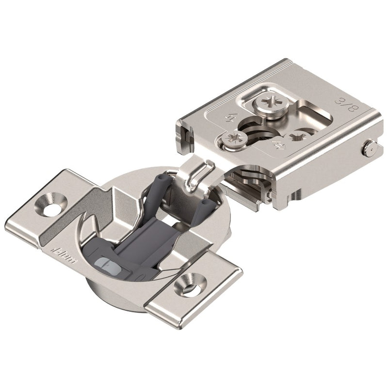 Blum COMPACT CLIP 30C2 105° 3/8" Overlay Soft Close Screw-on Face Frame Hinge - 30C255B.06
