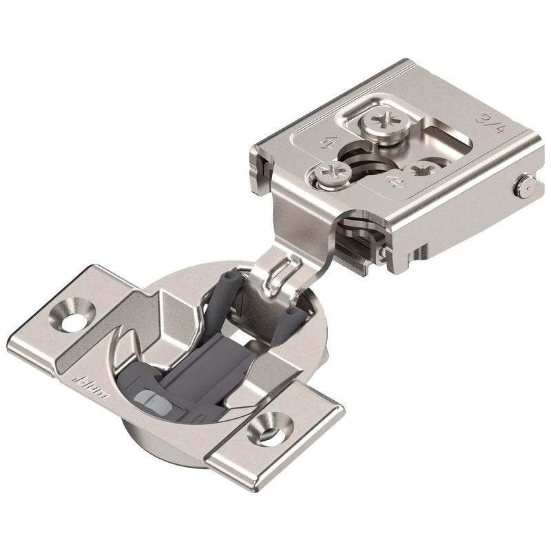 Blum COMPACT CLIP 30C2 105° 3/4" Overlay Soft Close Screw-on Face Frame Hinge - 30C255B.12