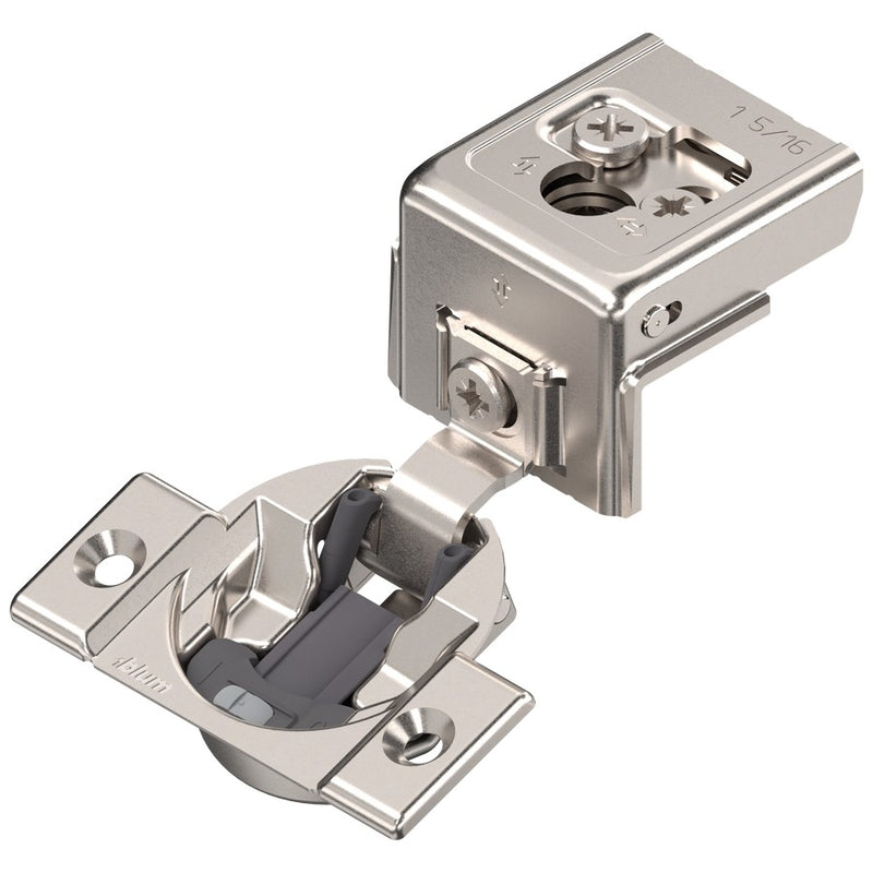 Blum COMPACT CLIP 31C3 110° 1-5/16" Overlay Soft Close Screw-on Face Frame Hinge - 31C355B.21