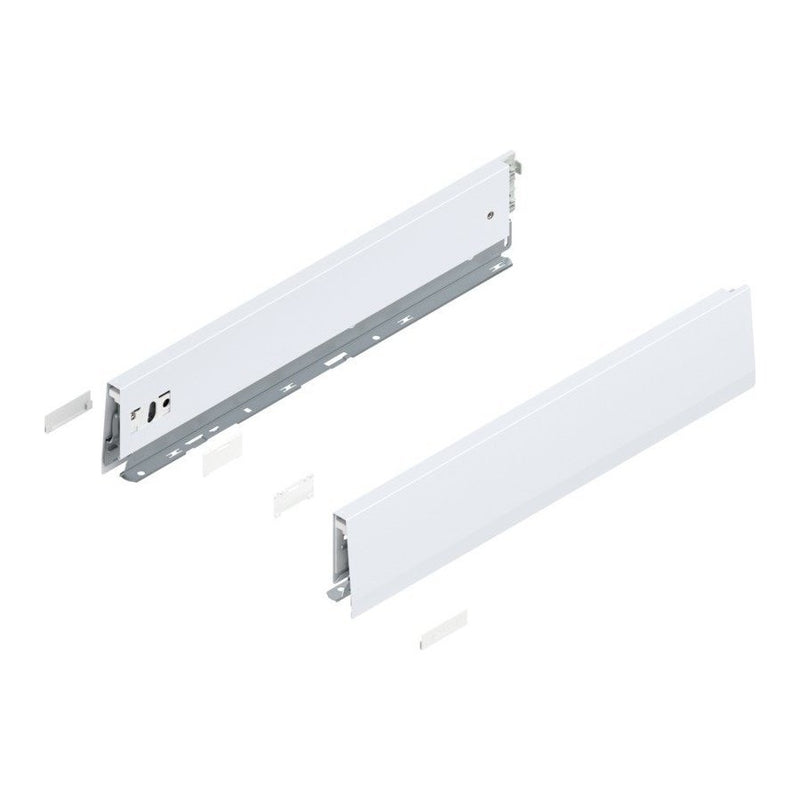 Blum MERIVOBOX 470M4502S 18" (450mm) Drawer Profile Set Silk White Matte (SW-M)