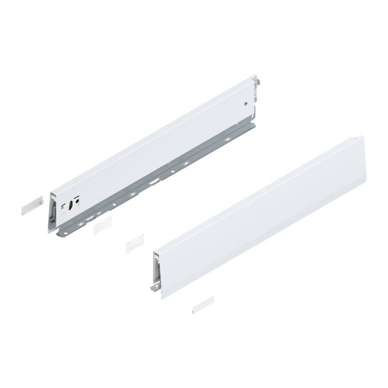 Blum MERIVOBOX 470M5002S 20" (500mm) Drawer Profile Set Silk White Matte (SW-M)