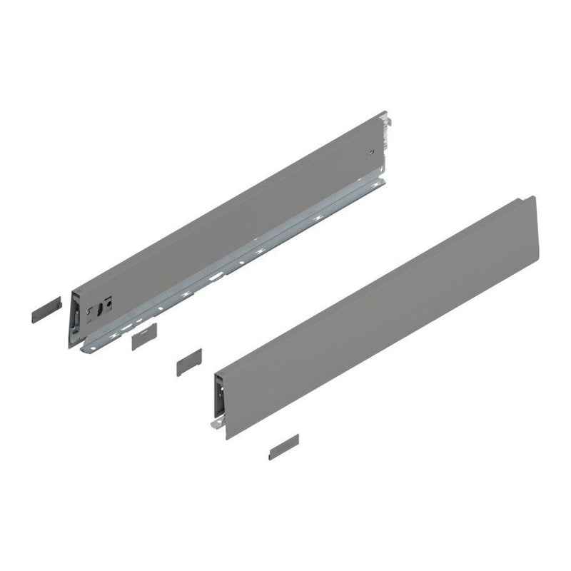 Blum MERIVOBOX 470M5502S 22" (550mm) Drawer Profile Set Indium Gray Matte (IG-M)