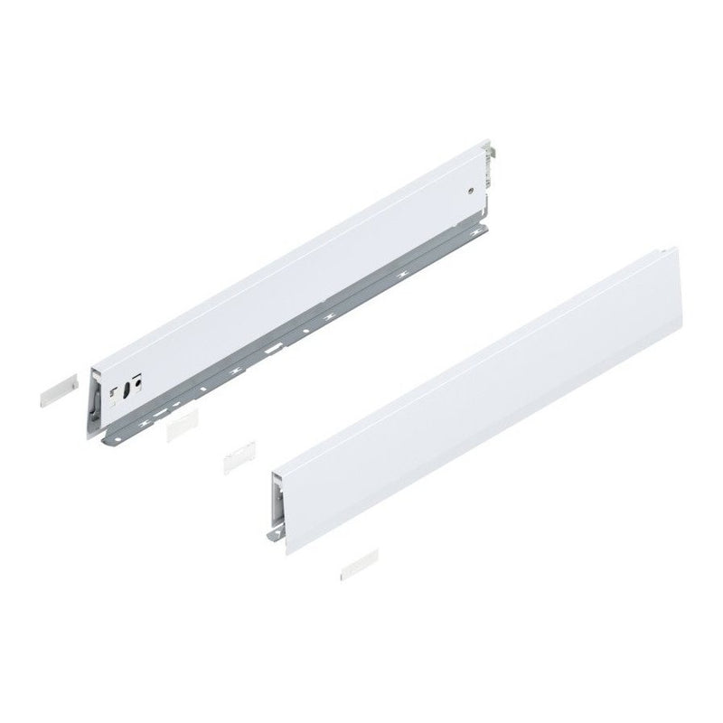 Blum MERIVOBOX 470M5502S 22" (550mm) Drawer Profile Set Silk White Matte (SW-M)