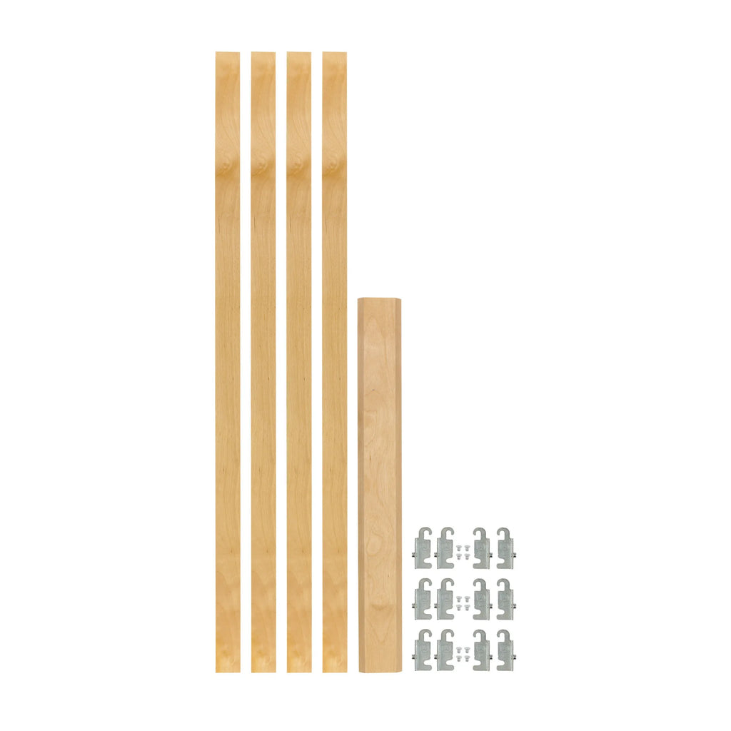 Rev-A-Shelf (4) 27-1/4" x 1-1/8" Wood Pilaster Uprights and (3) Pilaster Hardware sets - 4PIL-27-113-1