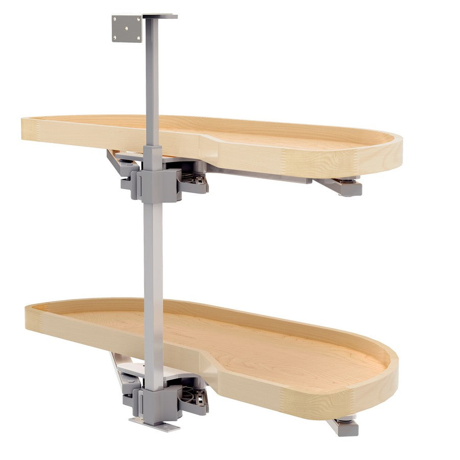 Rev-A-Shelf Maple Two-Tier Classic Girasolo w/ Soft-Close for 15" Right Opening/Blind Left Corner Cabinets 4WLS87-15-R