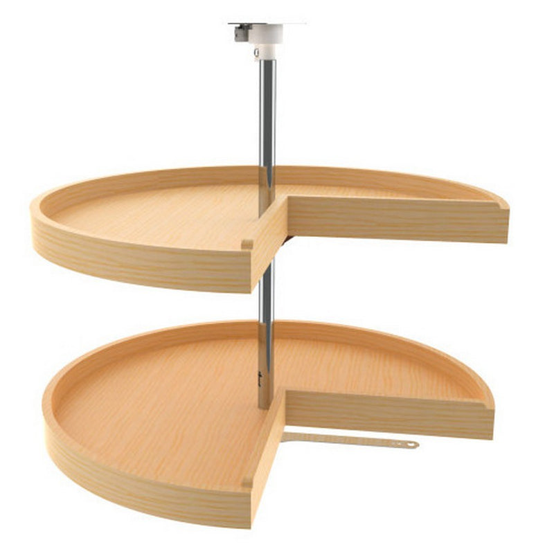 Rev-A-Shelf (2) Shelf Wood Classic Pie Cut Shape Lazy Susan - 28" - 4WLS942-28P-52