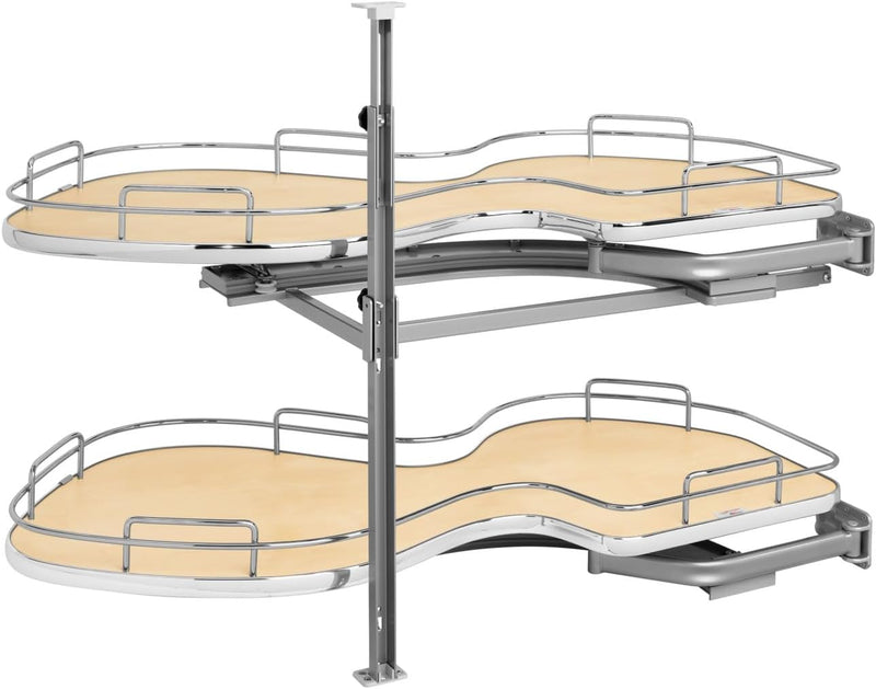Rev-A-Shelf 18" Two-Tier Organizer for Blind Corner Left Gray Right Hand Rev-A-Shelf 5372-18-MP-R