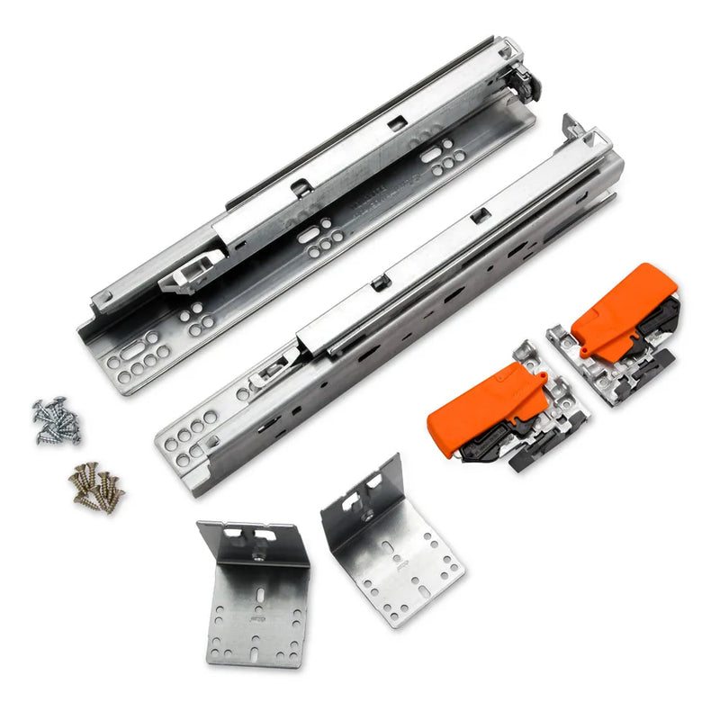 Blum TANDEM plus BLUMOTION 563H Soft Close Full Extension Drawer Slide Kit for 1/2" - 5/8" with T51.1801 Locking Devices - 12" - 563H3050B - FREE DOMESTIC SHIPPING