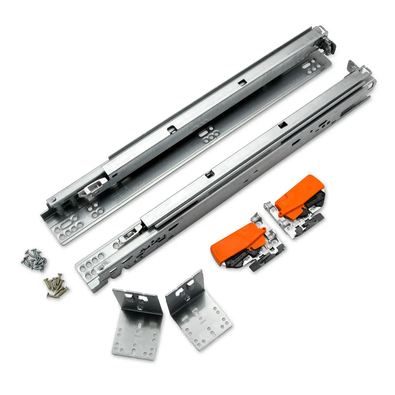 Blum TANDEM plus BLUMOTION 563H Soft Close Full Extension Drawer Slide Kit for 1/2" - 5/8" with T51.1801 Locking Devices - 18" - 563H4570B - FREE DOMESTIC SHIPPING