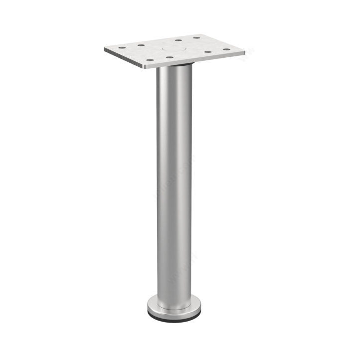 BORSA 64217200155 7-7/8" (200mm) Adjustable Furniture Leg - 642 Satin Nickel