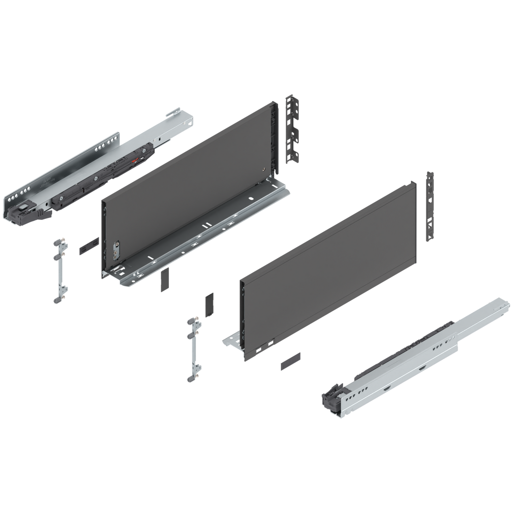 Blum LEGRABOX C Height (7") V1 Packaging Set - 18" (450mm) - 125lb - Orion Gray (OG-M) - 770C45S0S