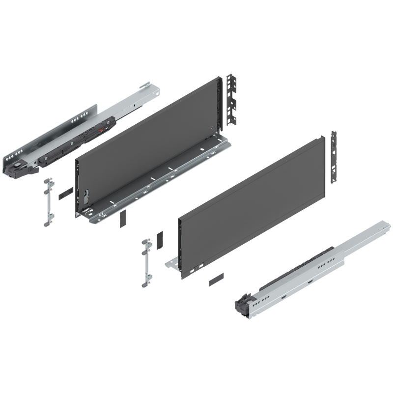 Blum LEGRABOX C Height (7") V1 Packaging Set - 20" (500mm) - 125lb - Orion Gray (OG-M) - 770C50S0S