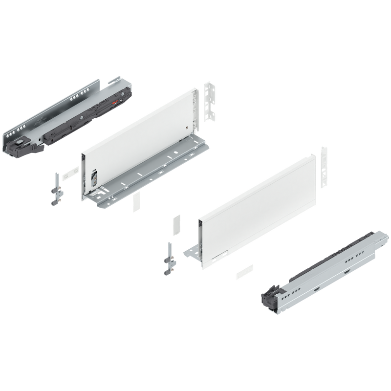 Blum LEGRABOX K Height (5-1/16") V1 Packaging Set - 14" (350mm) - 125lb - Silk White (SW-M) - 770K35S0S