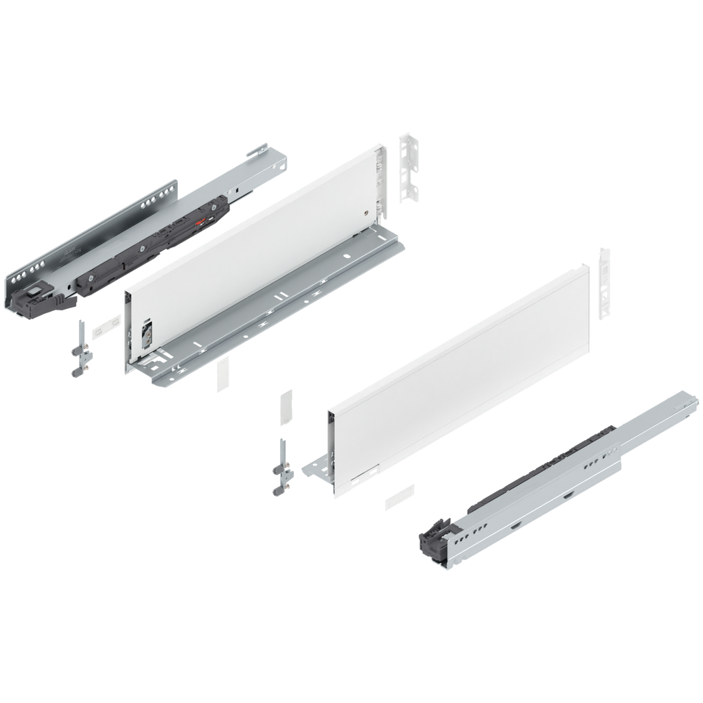 Blum LEGRABOX K Height (5-1/16") V1 Packaging Set - 18" (450mm) - 125lb - Silk White (SW-M) - 770K45S0S