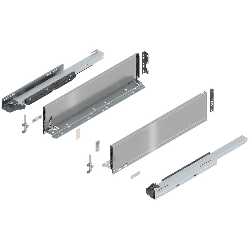 Blum LEGRABOX K Height (5-1/16") V1 Packaging Set - 20" (500mm) - 125lb - Stainless Steel (INGL) - 770K50S0I