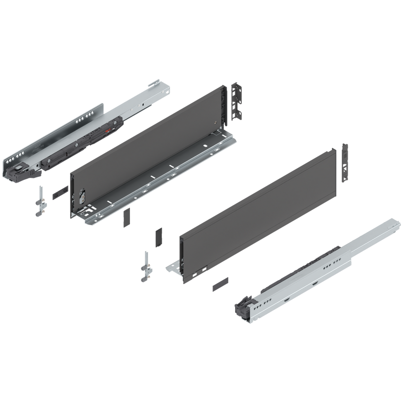 Blum LEGRABOX K Height (5-1/16") V1 Packaging Set - 20" (500mm) - 125lb - Orion Gray (OG-M) - 770K50S0S