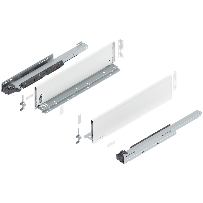 Blum LEGRABOX K Height (5-1/16") V1 Packaging Set - 20" (500mm) - 125lb - Silk White (SW-M) - 770K50S0S