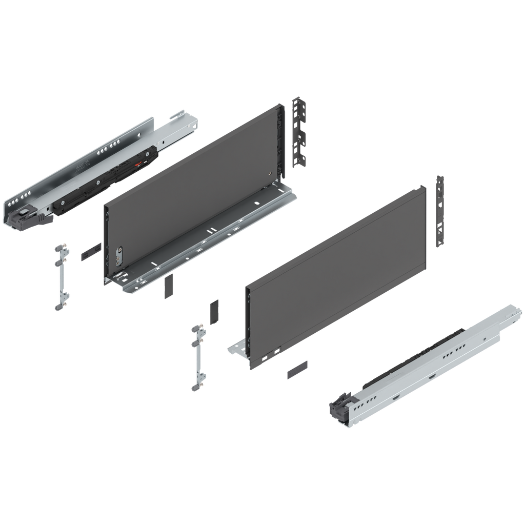 Blum LEGRABOX C Height (7") V1 Packaging Set - 18" (450mm) - 170lb - Orion Gray (OG-M) - 773C45S0S