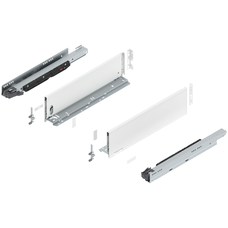 Blum LEGRABOX K Height (5-1/16") V1 Packaging Set - 18" (450mm) - 170lb - Silk White (SW-M) - 773K45S0S
