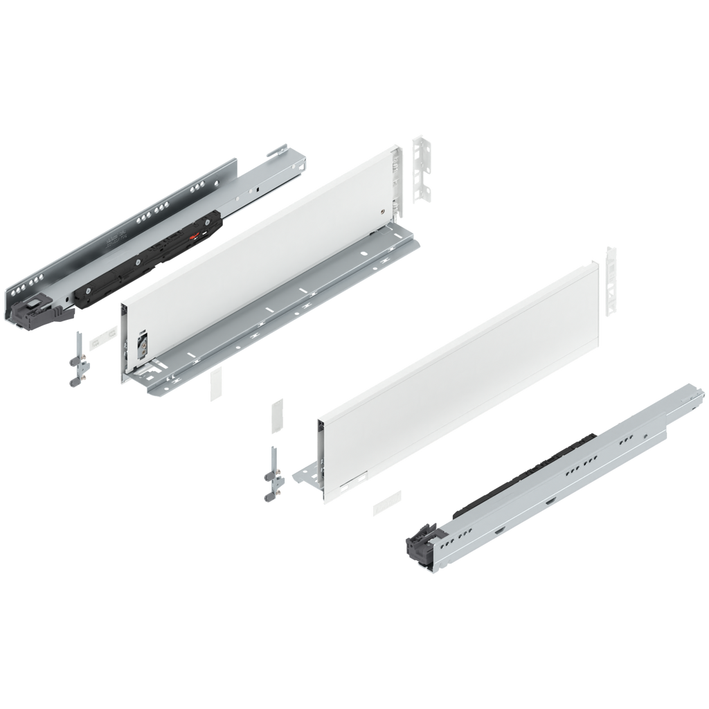 Blum LEGRABOX K Height (5-1/16") V1 Packaging Set - 20" (500mm) - 170lb - Silk White (SW-M) - 773K50S0S
