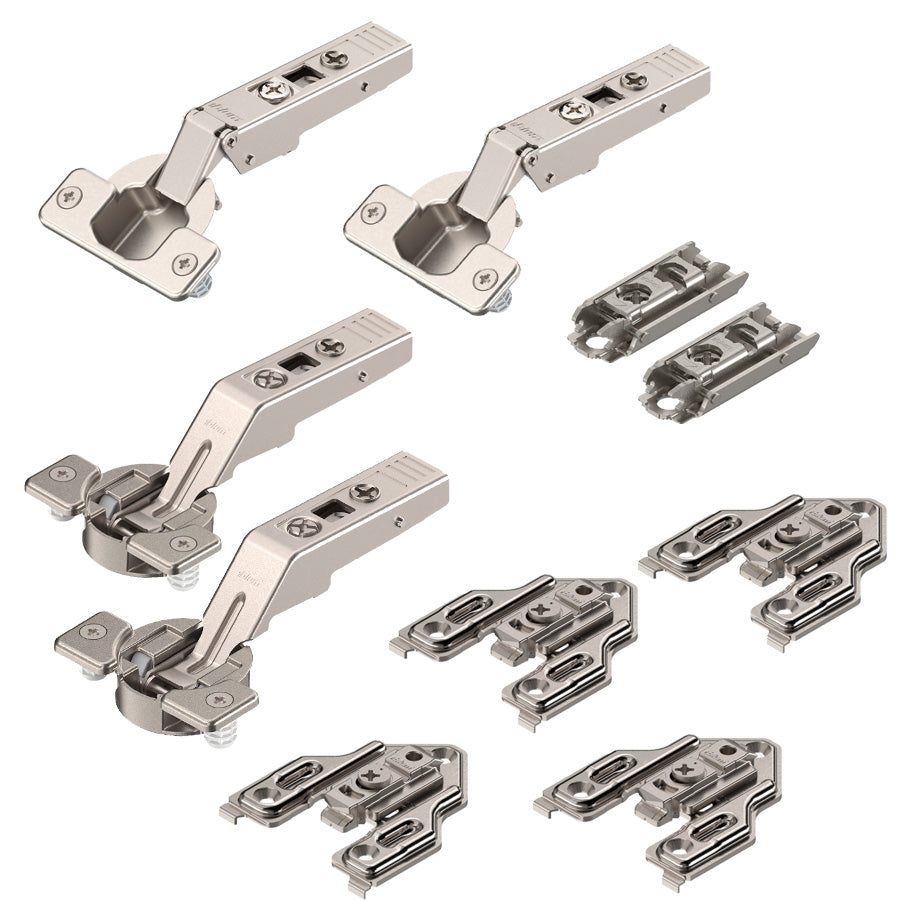 Blum AVENTOS HF top Wood or Wide Aluminum Door Hardware set for Frameless or Partial Overlay Face Frame - 78Z5530T28