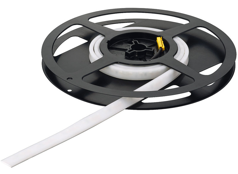 Hafele Loox5 LED 2099 833.74.261 Flexible Edge Lit Silicone Strip Light, 12V, for groove 4 x 10 mm, 120 LEDs/m, 9.6 W/m, IP44, warm white 3000 K, 3m