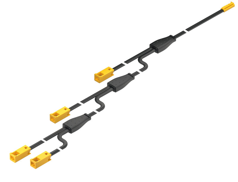 Hafele 833.95.742 4-way Extension Lead, Loox5, 12V Monochrome, Length: (255 7/8") 6500 mm