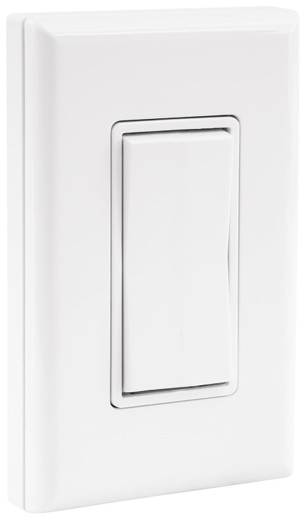 Hafele 850.00.940 Single Rocker Kinetic Wall Switch, Bluetooth® Battery-Free Wireless, Connect Mesh - White