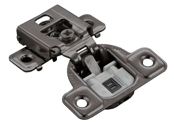 Salice Excentra 3 Cam 106° Soft Close 1/2" Overlay Screw-on Hinge - Titanium - CUR37D6R