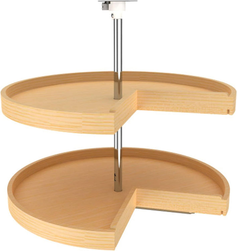 Rev-A-Shelf (2) Shelf Banded Wood Pie Cut Lazy Susan - 28" - LD-4BW-942-28-1