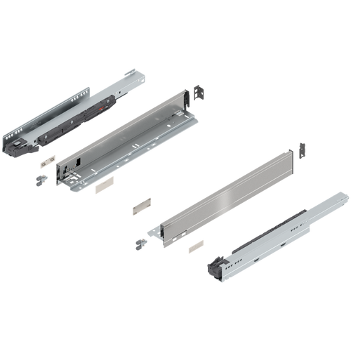 Blum LEGRABOX N Height (2-5/8") V1 Packaging Set - 18" (450mm) - 125lb - Stainless Steel (INGL) - 770N45S0I