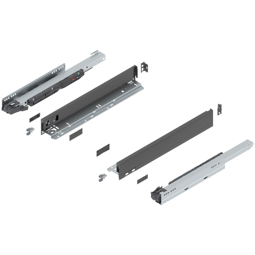 Blum LEGRABOX N Height (2-5/8") V1 Packaging Set - 18" (450mm) - 125lb - Orion Gray (OG-M) - 770N45S0S