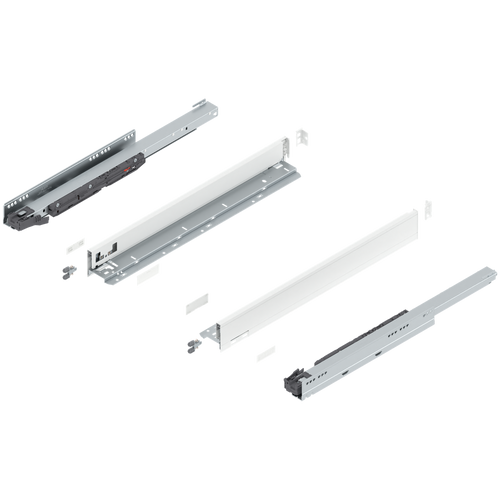 Blum LEGRABOX N Height (2-5/8") V1 Packaging Set - 22" (550mm) - 125lb - Silk White (SW-M) - 770N55S0S