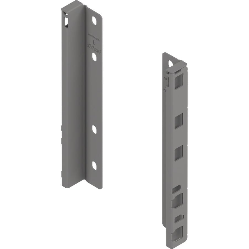 Blum MERIVOBOX ZB4E000S E Height Rear Fixing Bracket Set Indium Gray Matte (IG-M)