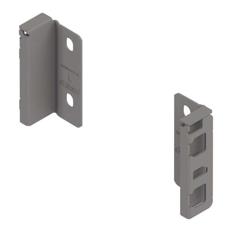 Blum MERIVOBOX ZB4M000S M Height Rear Fixing Bracket Set Indium Gray Matte (IG-M)