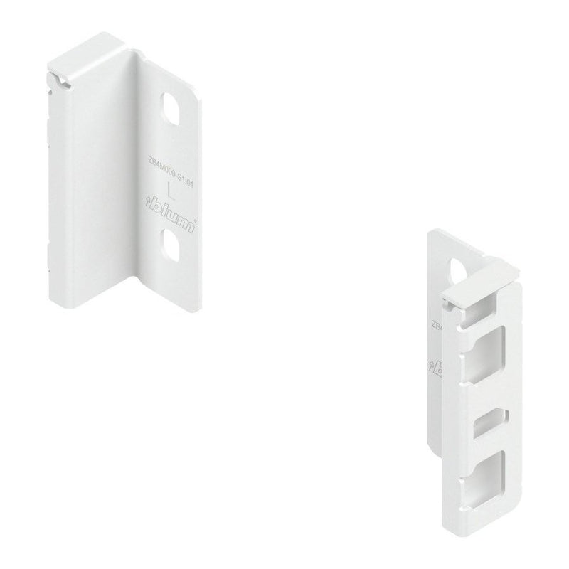 Blum MERIVOBOX ZB4M000S M Height Rear Fixing Bracket Set Silk White Matte (SW-M)