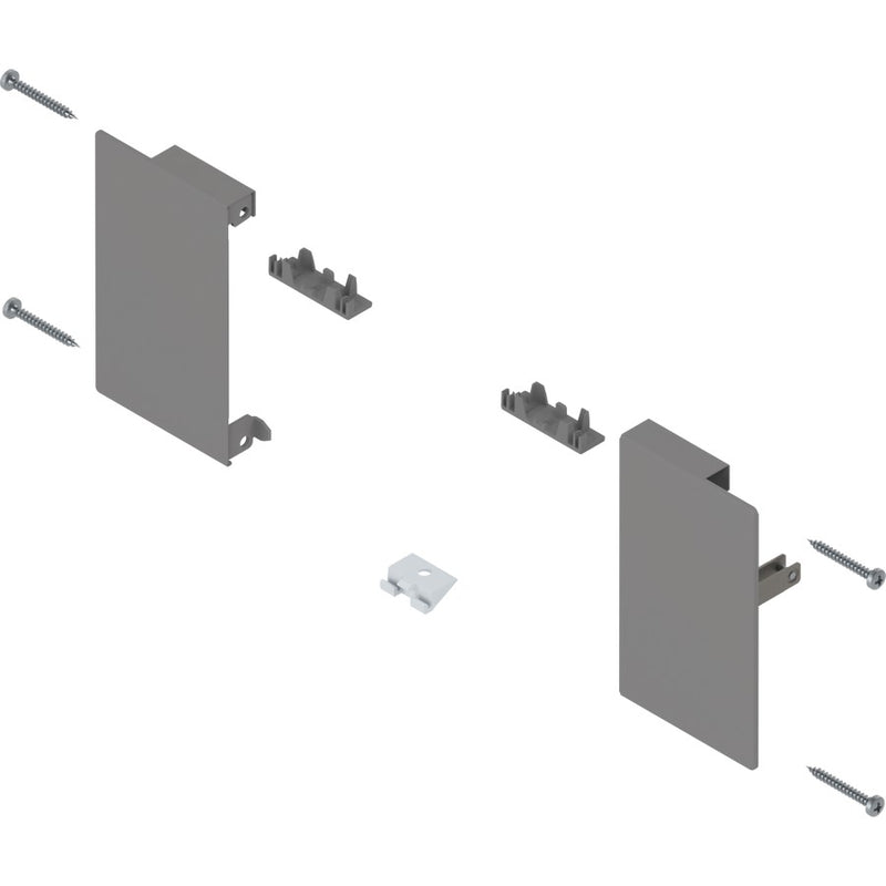 Blum MERIVOBOX ZI4.0MS1 Interior Rollout Front Piece Set Indium Gray Matte