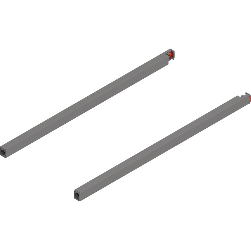 Blum MERIVOBOX ZR4.450RS.E 18" (450mm) Top Gallery Rail Set Indium Gray Matte (IG-M)