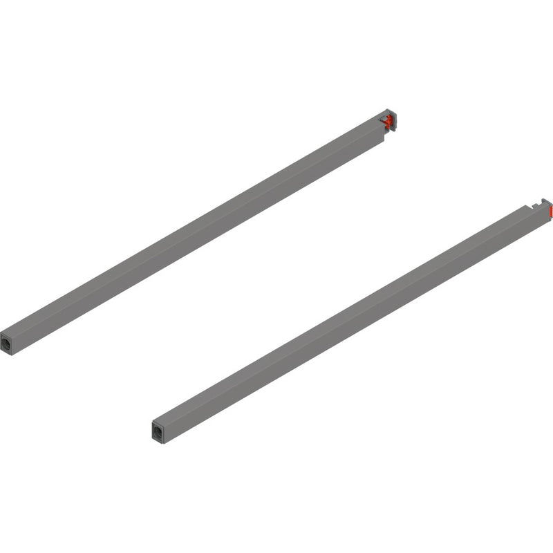 Blum MERIVOBOX ZR4.500RS.E 20" (500mm) Top Gallery Rail Set Indium Gray Matte (IG-M)
