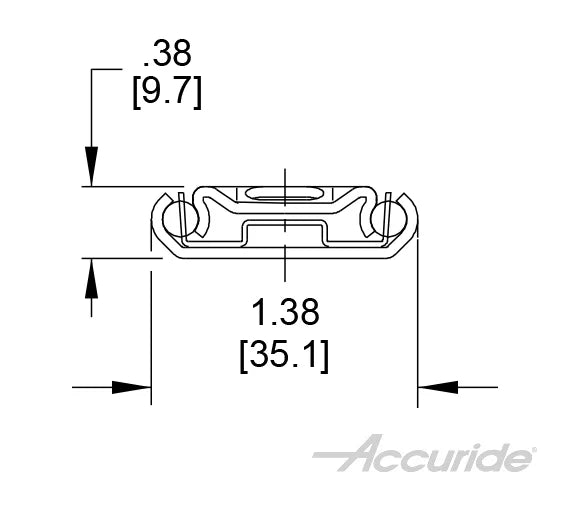 Accuride 1029 Series Center Mount Drawer Slide - 21" - Zinc - C1029-121D