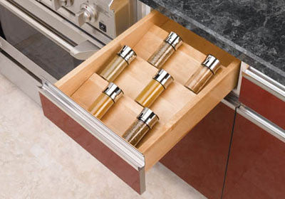 Rev-A-Shelf 4SDI Series Wood Spice Drawer Insert - 4SDI-18
