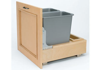 Rev-A-Shelf Double 30 Qt Trash Pullout with Rev-A-Motion - 4WCBM-2430DM-2