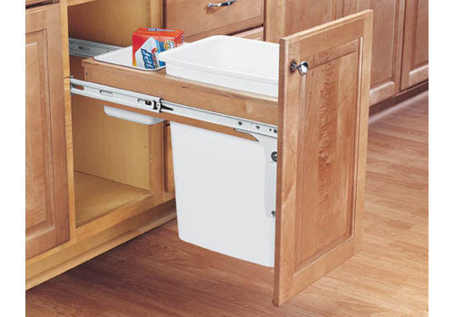 Rev-A-Shelf 4WCTM Series Single 35 Qt Top Mount Trash Pullout - 4WCTM-12DM1