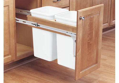 Rev-A-Shelf 4WCTM Series Double 27 Qt Top Mount Trash Pullout - 4WCTM-15DM2