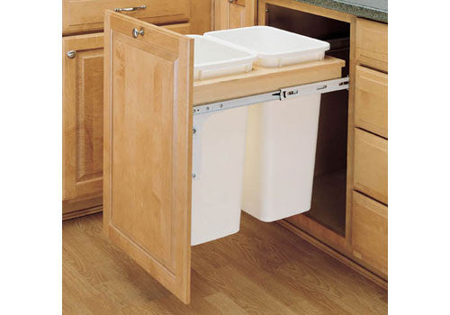 Rev-A-Shelf 4WCTM Series Double 50 Qt Top Mount Trash Pullout - 4WCTM-2150DM-2