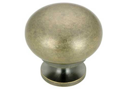 Knob - 1-1/4" Diameter - Burnished Brass - 5923BB