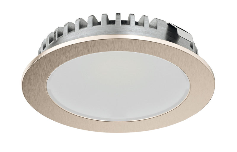 Hafele 833.72.547 Recess Mounted Downlight, Häfele Loox5 LED 2094, 12 V Aluminum, warm white 3000 K, stainless steel coloured, nickel plated, energy efficiency class G