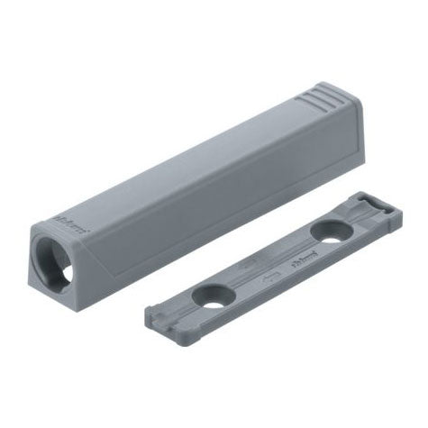 Blum TIP-ON In-Line Adapter Plate for Large Doors - Gray - 956A1201