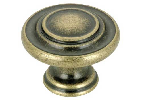 Knob - 1-11/32" Diameter - Burnished Brass - BP10734BB