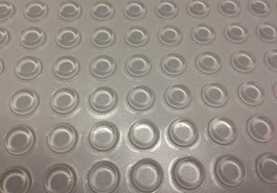 Clear Rubber Bumper 1/2" Diameter x 1/8" - 200 Per Card